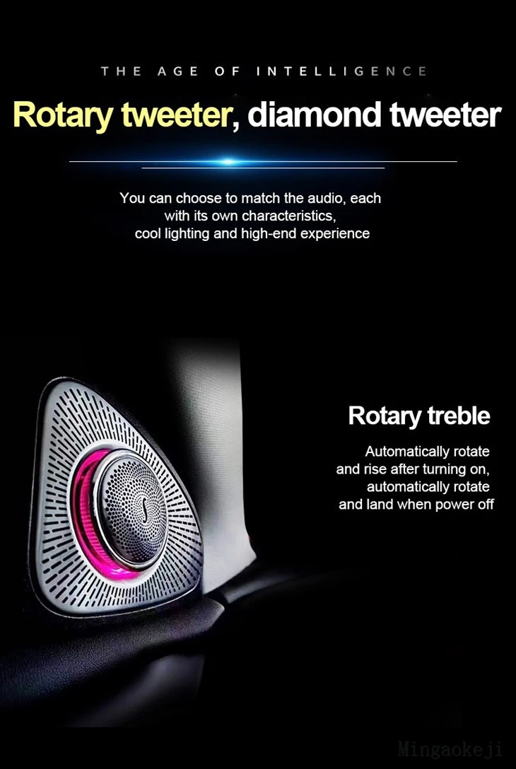 Vehicle Treble Luminous Turbine Air Outlet